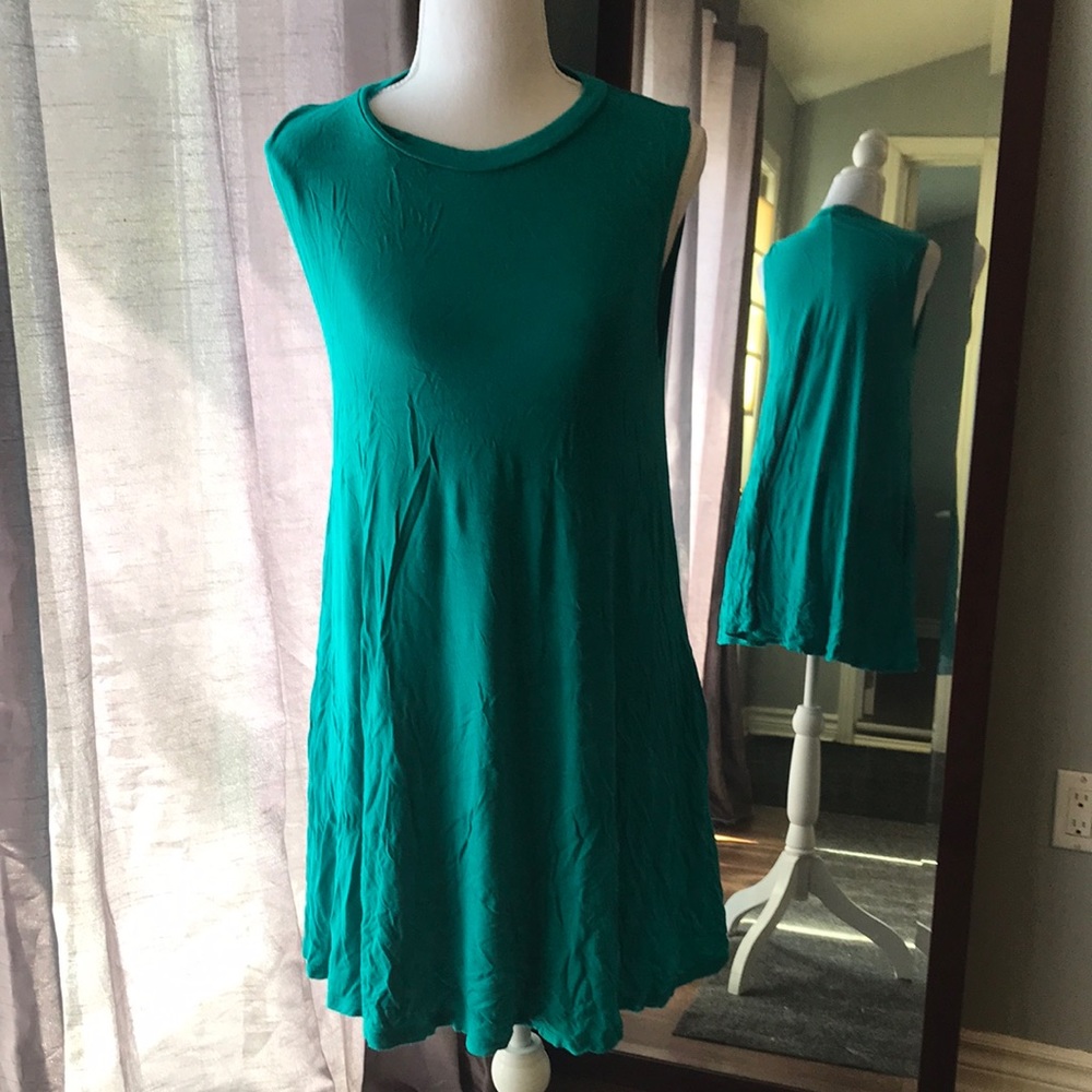 Teal Cotton Dress w/ pockets
